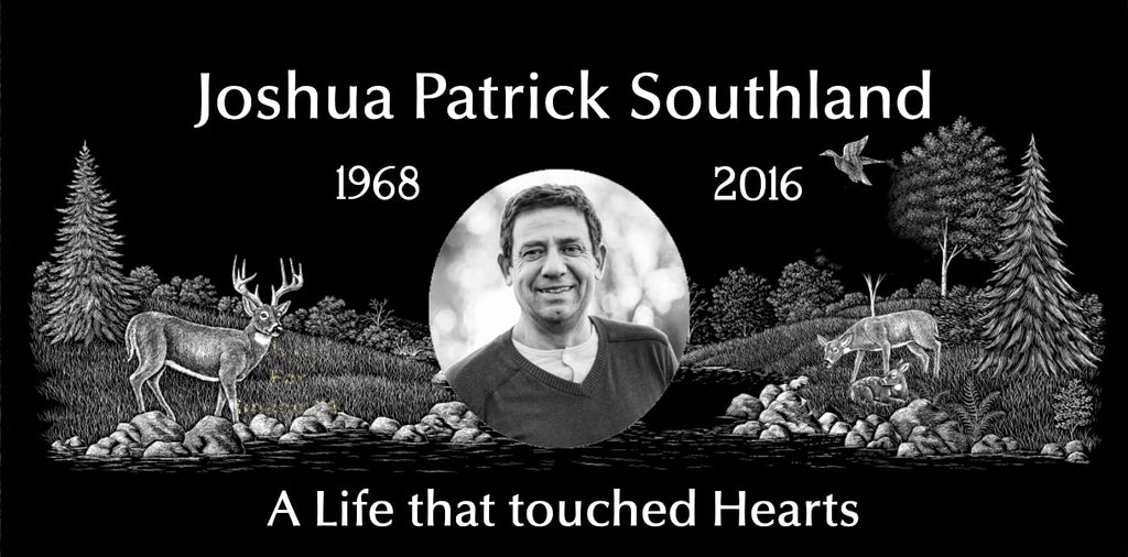 $349 Laser Engraved LegacyHeadstone for Graves, 24x12x1.25 inches, Flat Gravestone