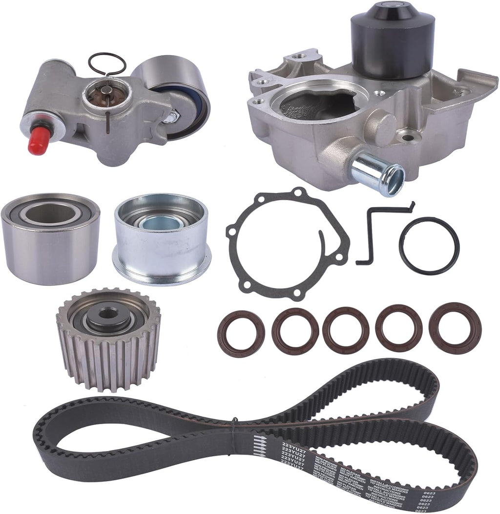 Engine Timing Belt Water Pump Kit Replacement for 2006-2012 Subaru Forester, Impreza, Legacy, Outback EJ253 2.5L H4 Engine # TKF-006 TCK304 TCKWP304A 21111AA280