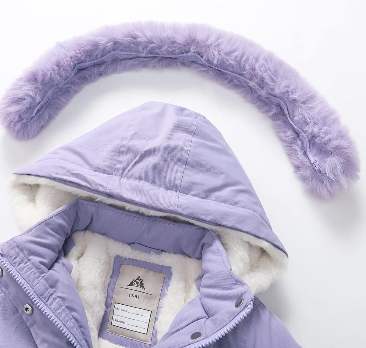 Girls Long Waterproof Winter Coat Kids Warm Hooded Parka | Waterproof puffer keeps girls dry. Fleece-lined.