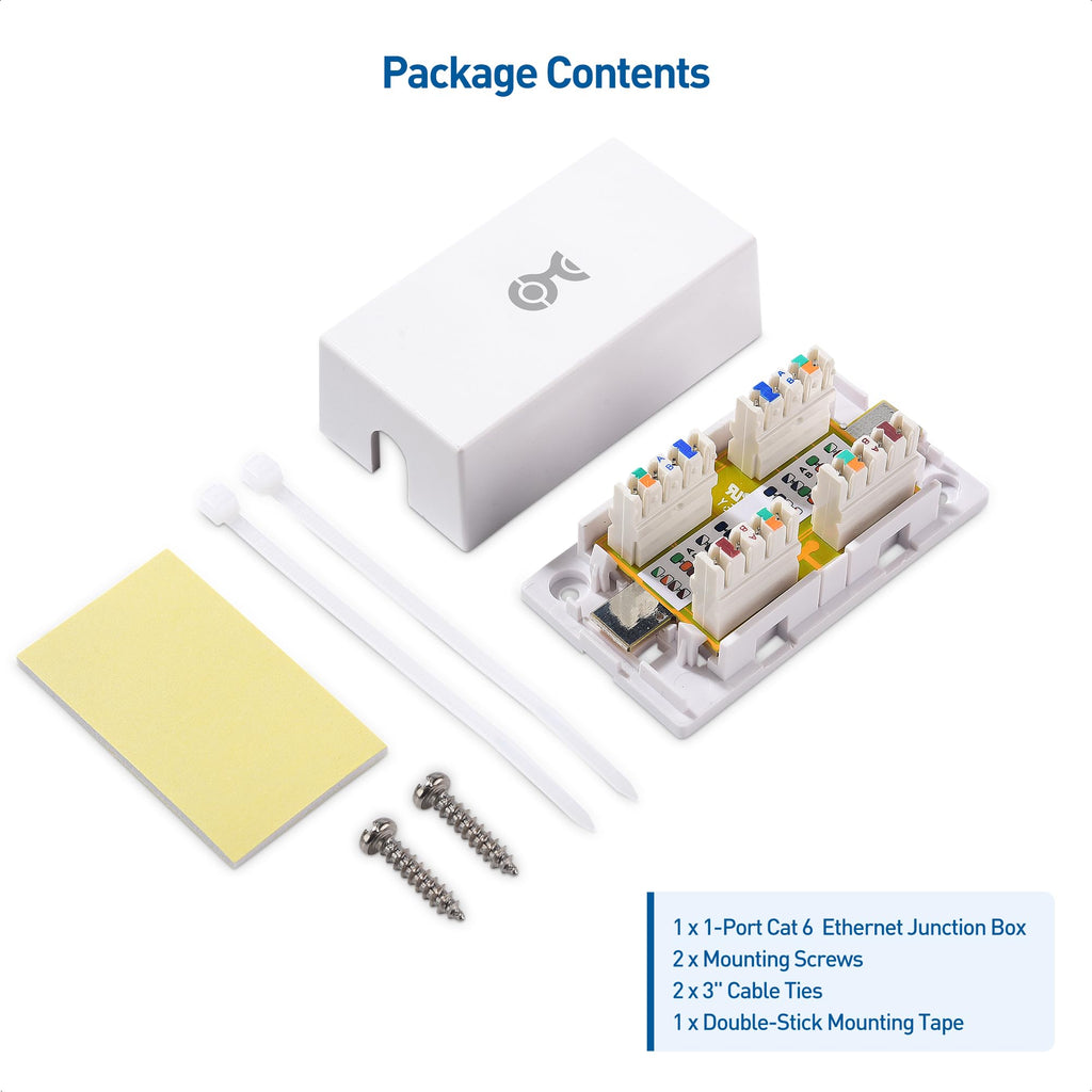 Cable Matters 5-Pack Cat 6 Splice, Ethernet Junction Box, White