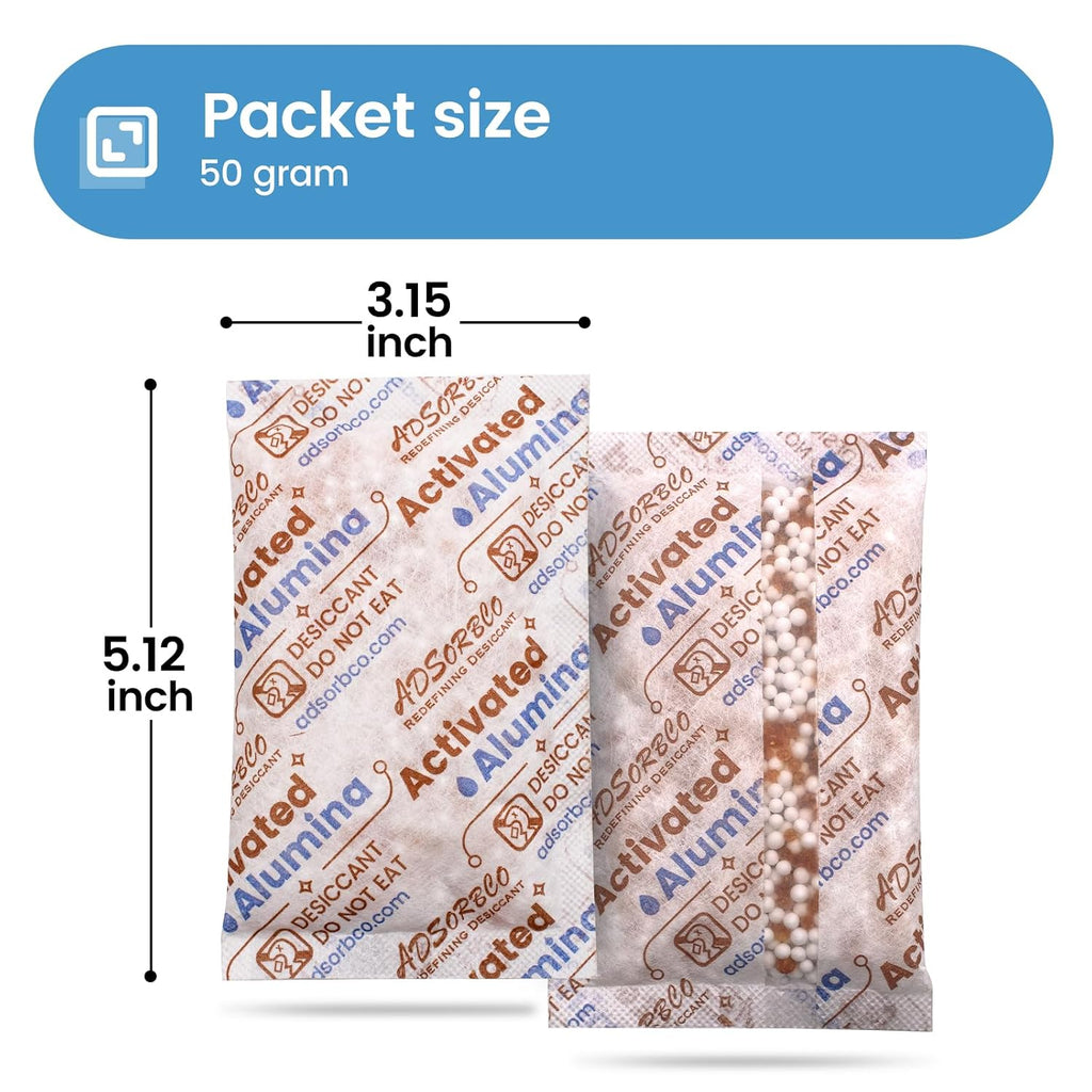50Gram 8PCS Activated Alumina Desiccant, High-Efficiency 3D Printer Desiccant for Filament Drying, Activated Alumina