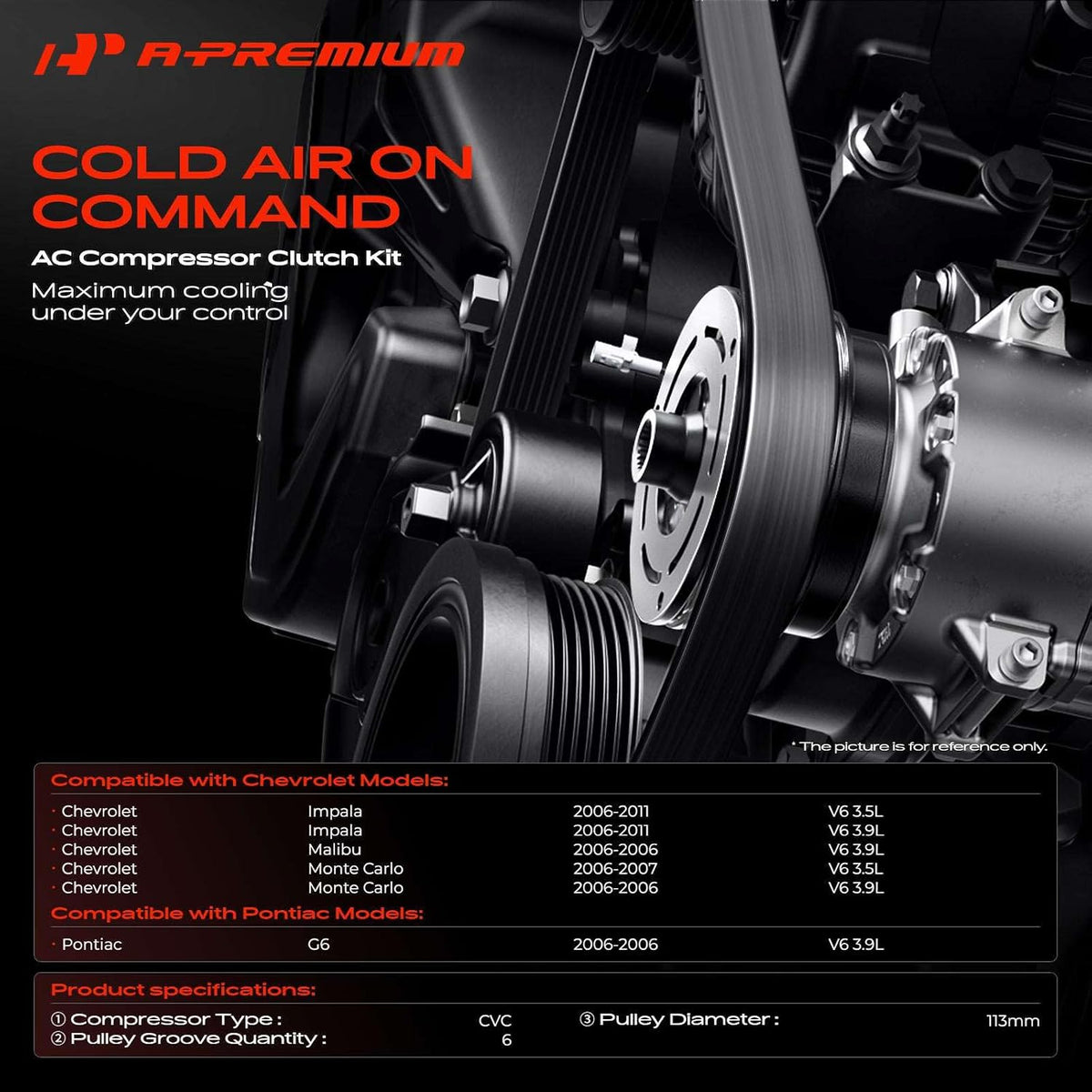 A-Premium Air Conditioner AC Compressor Clutch Kit