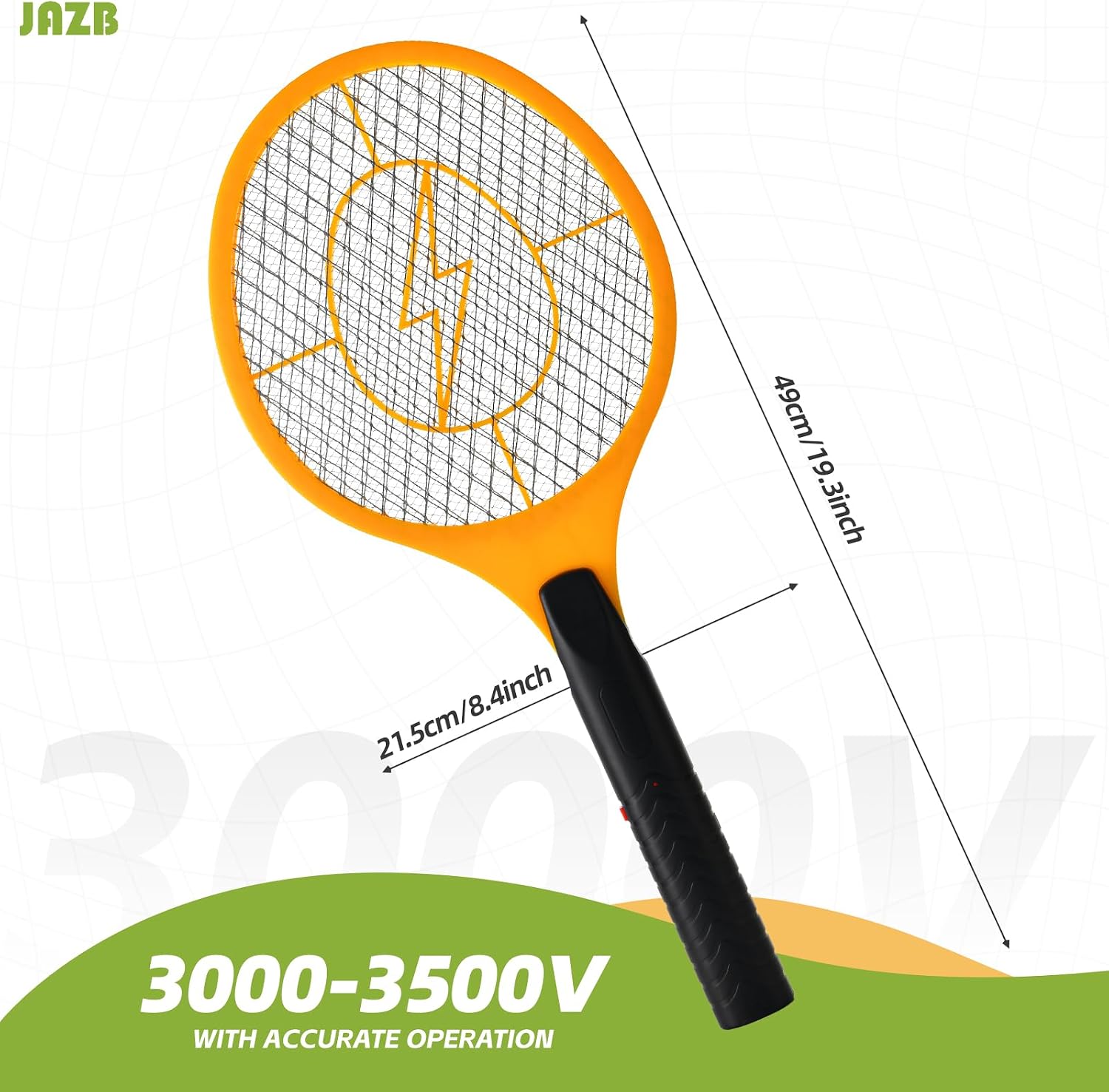 Electric Fly Swatter, Pack of 3 Bug Zapper, Fly Zapper, Handheld Powerful 3000V Zapper Racket for Indoor, Mosquito &