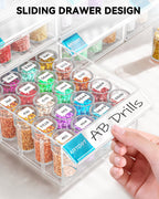 9-Pack Interlocking Storage Containers for Diamond Art Kits for Adults, 288 Slots Storage Box for Diamond Painting