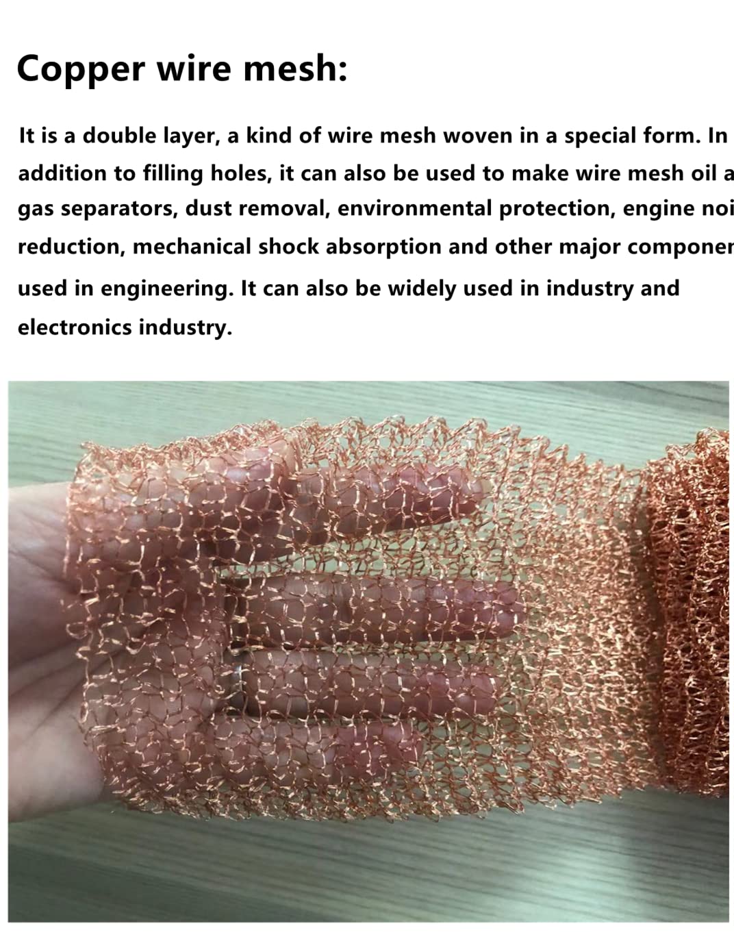 Copper Mesh,Pure Copper Wire Mesh, Hole and Gap Filler | Sturdy and Durable, Suitable for Gardens and Houses, Size