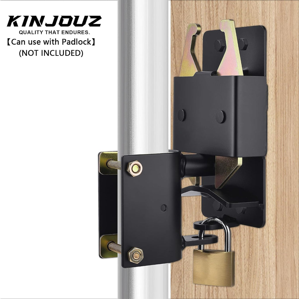 2-Way Farm Gate Latch, Heavy Duty Fence Latch for Metal Tube Gates