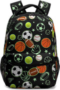 Balls Sports Themed Kids School Backpack for Boys Girls Soccer and Basketball Bookbag for Preschool Kindergarten
