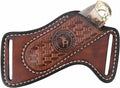 Leather Knife Sheath for Belt EDC Folding Pocket Knife Holster Compact Draw | 3mm thick leather, fits Buck 110 &