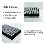 10ul Pipette Tips - Universal Pipette Tips，with Box RNase/DNase Free & Pyrogen Safe, (96 Tips/Rack)