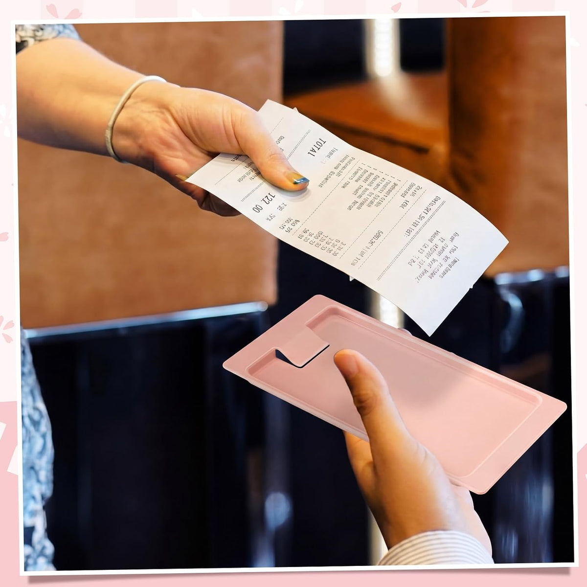 32 Pack Check Holders Check Presenters for Restaurant Plastic Guest Receipt Tip Trays Bill Credit Card Holder