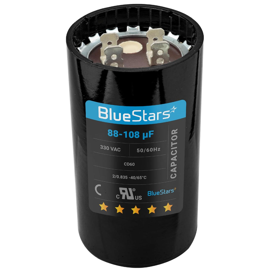 [2025 Updated] BlueStars 88-108 uF MFD 330VAC CD60 Motor Start Capacitor