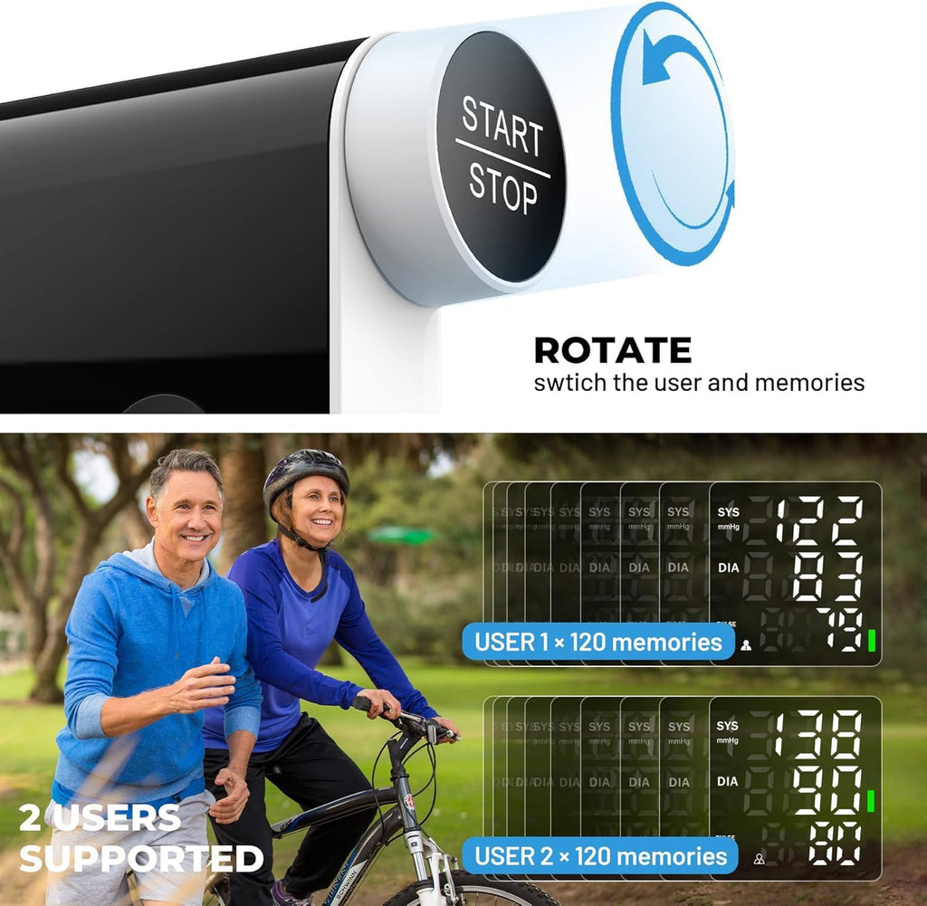 Wrist Blood Pressure Monitor with 240 Memory LED Display with Storage Bag