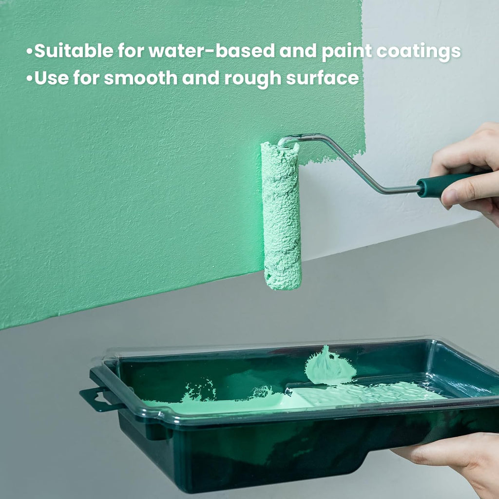 Microfiber Paint Roller Covers, 24 Pack Paint Roller 4 Inch (3/8 Inch Nap), Paint Roller Frame, Small Paint Rollers