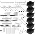 Ultimate 121-Piece Pegboard Hooks Set, Pegboard Accessories with Metal Hooks, Durable Peg Board Organizer