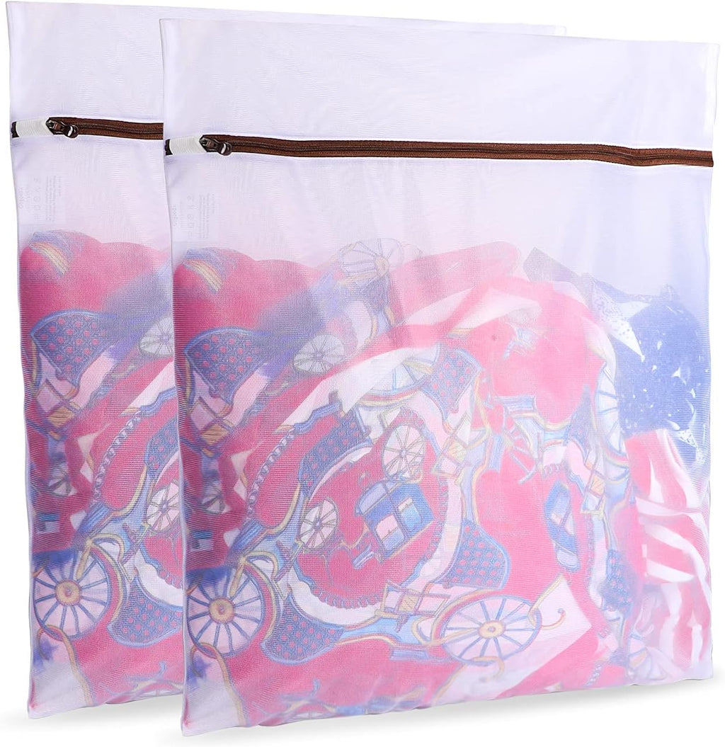 Mesh Laundry Bags for Delicates Durable Protective Wash Bags | Travel Storage Bags for Intimates Lingerie, 2PCS（2XL）