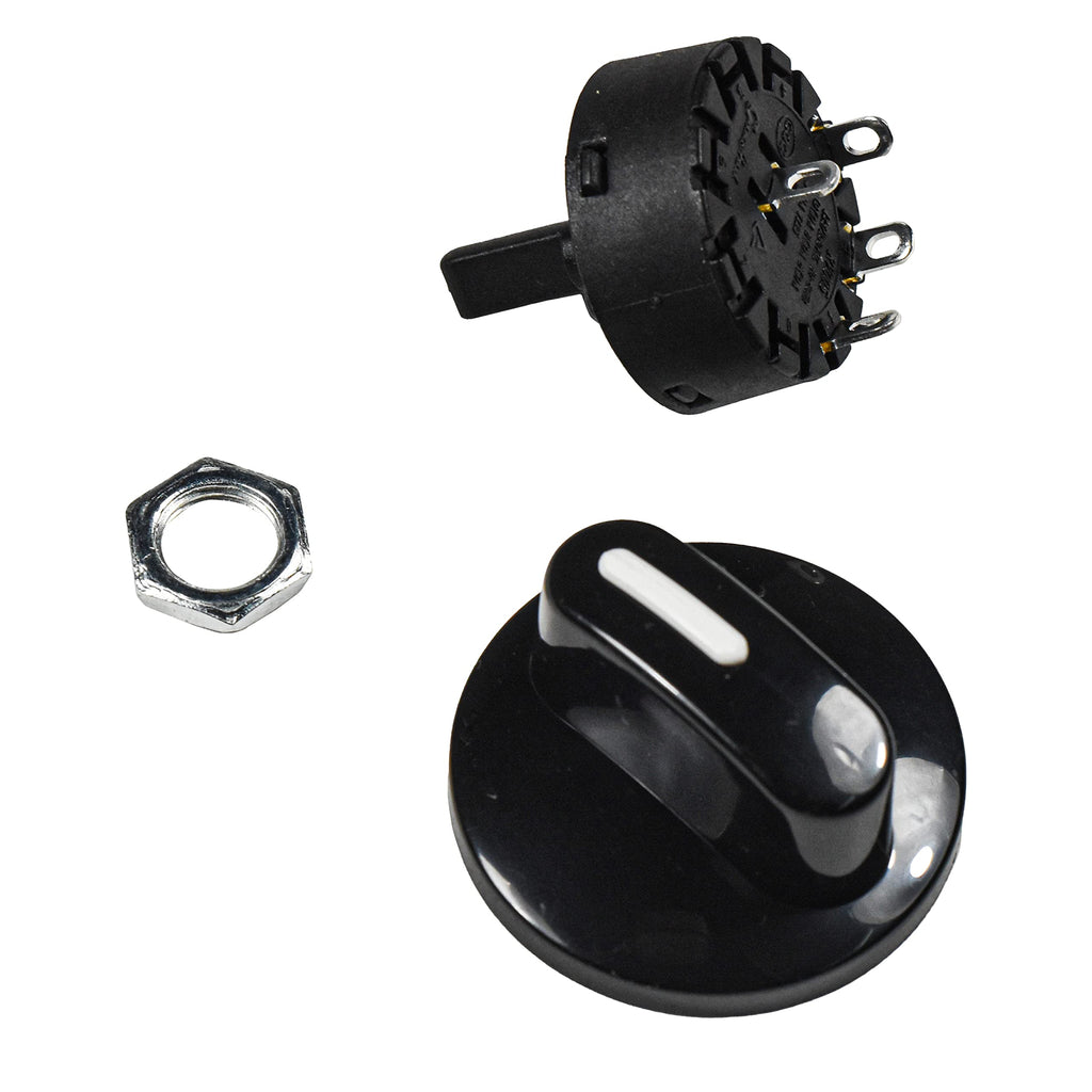 HQRP Rotary Switch with Knob 120V 8A 1-Pole 3-Way SP3T