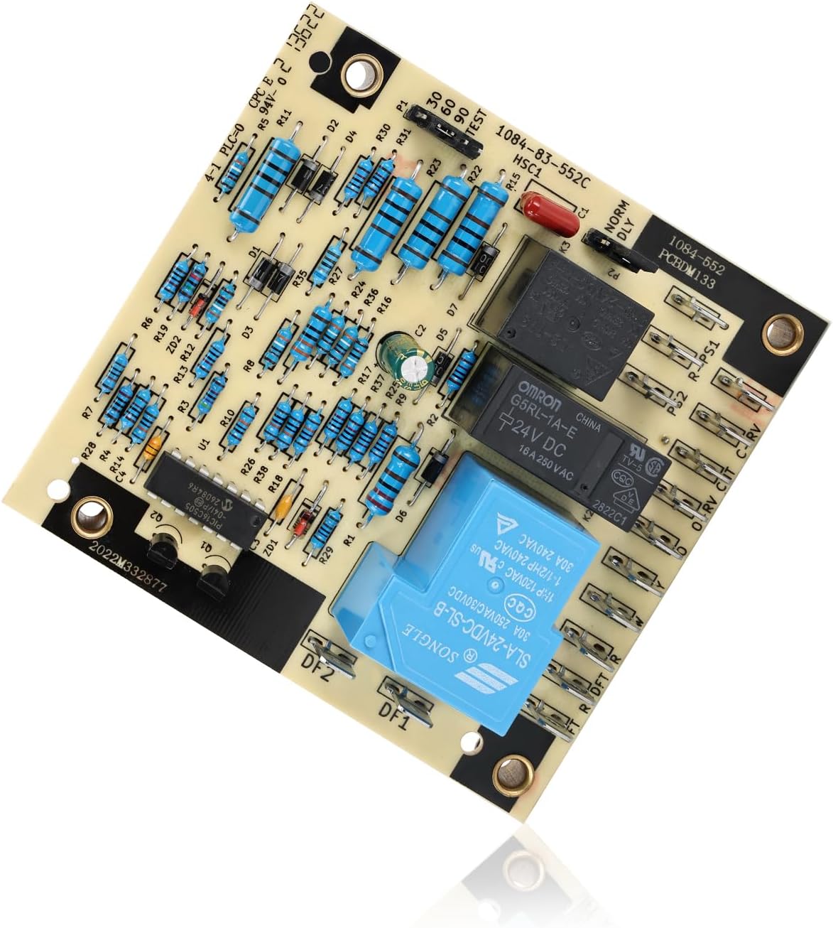 Upgrade Defrost Control Board PCBDM133S 1084-552 Replacement for Goodman and Amana Heat Pumps and Furnaces, 3-Minute Delay Protection, Replaces HVAC Control Board PCBDM133, PCBDM160S, PCBDM160