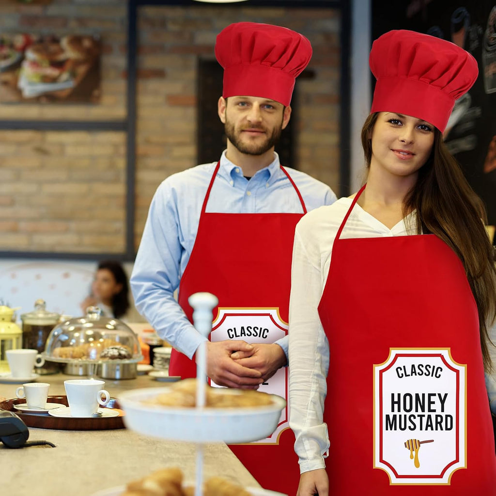 9 Set Funny Group Costume Apron with Hats