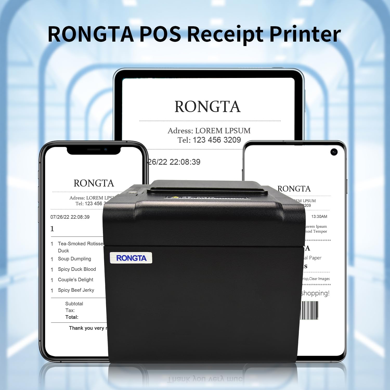 80mm Thermal POS Receipt Printer | Auto Cutter, Small Business