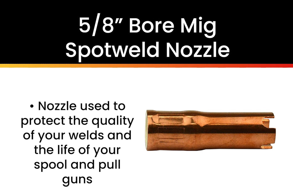 Hot Max 23092 5/8-Inch Spotweld Tweco Style MIG Nozzle, Standard