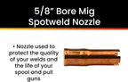 Hot Max 23092 5/8-Inch Spotweld Tweco Style MIG Nozzle, Standard