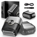 Electric Foil Shavers for Men: 4 Floating Blades & Big LED Display - Grey