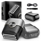 Electric Foil Shavers for Men: 4 Floating Blades & Big LED Display - Grey