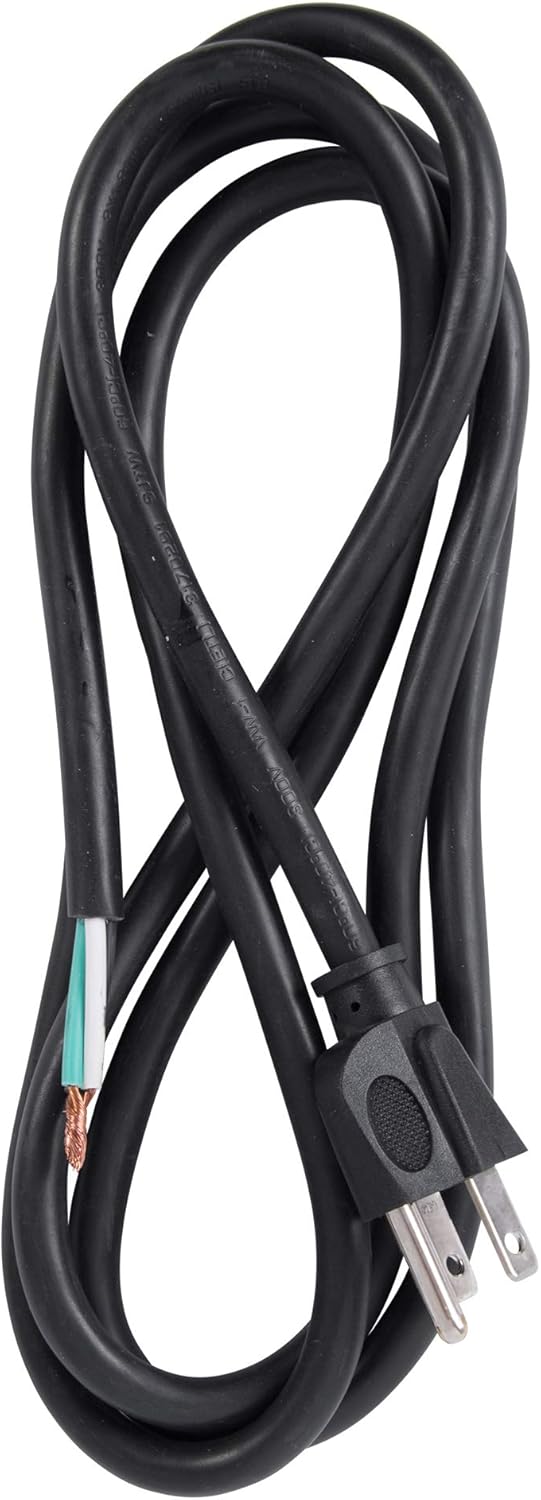 nVent GARDNER BENDER PS615143 6 ft Replacement Appliance Power Cord 14/3 AWG Heavy-Duty SJTW Cable with Grounded NEMA