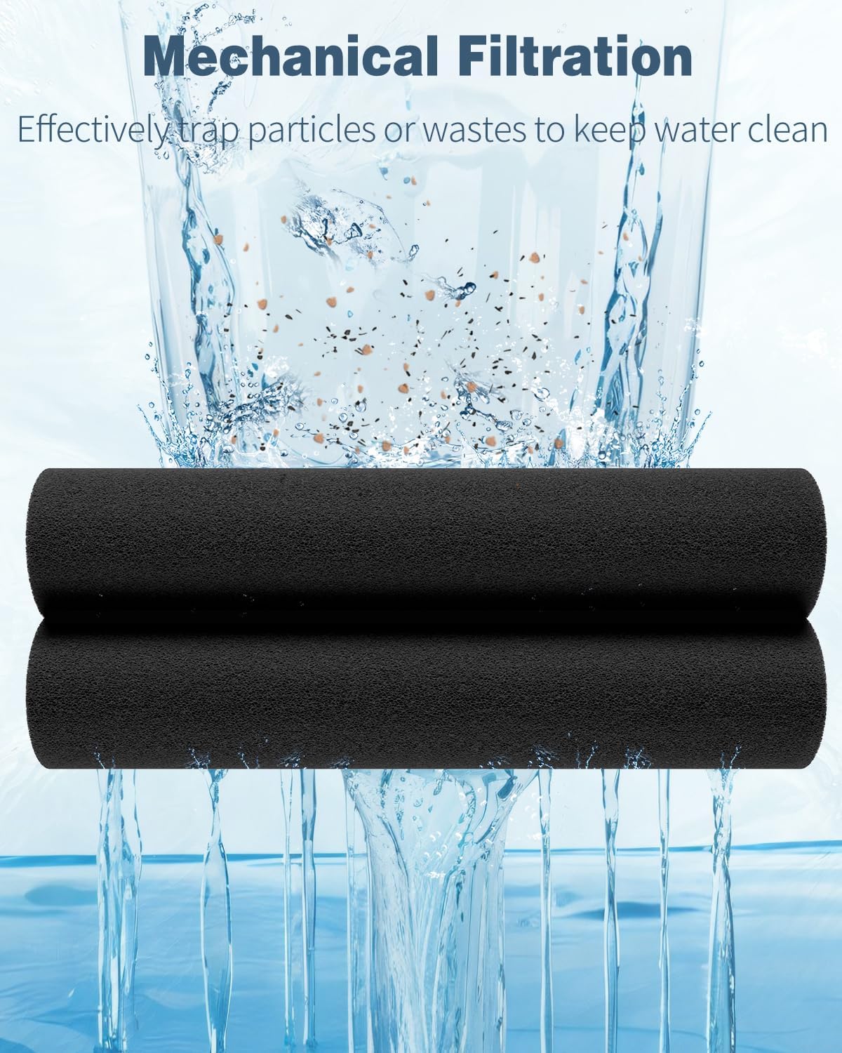 Aquarium Filter Media Pad for Fish Tank Filters Aquarium Filter Media Sponge Filter Floss Roll for Sumps Ponds