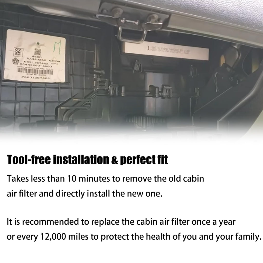 iFJF 68406048AA Cabin Air Filter Replacement for Dodge Ram 2011-2020
