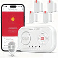 Home Security System Wireless, Smart WiFi Alarm System DIY Kit with 120dB Siren, Door Window Sensors & Remote