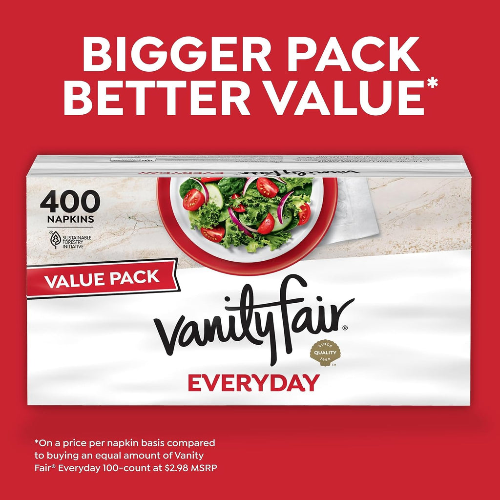 Everyday Paper Napkins, 400 Count White Dinner Napkins