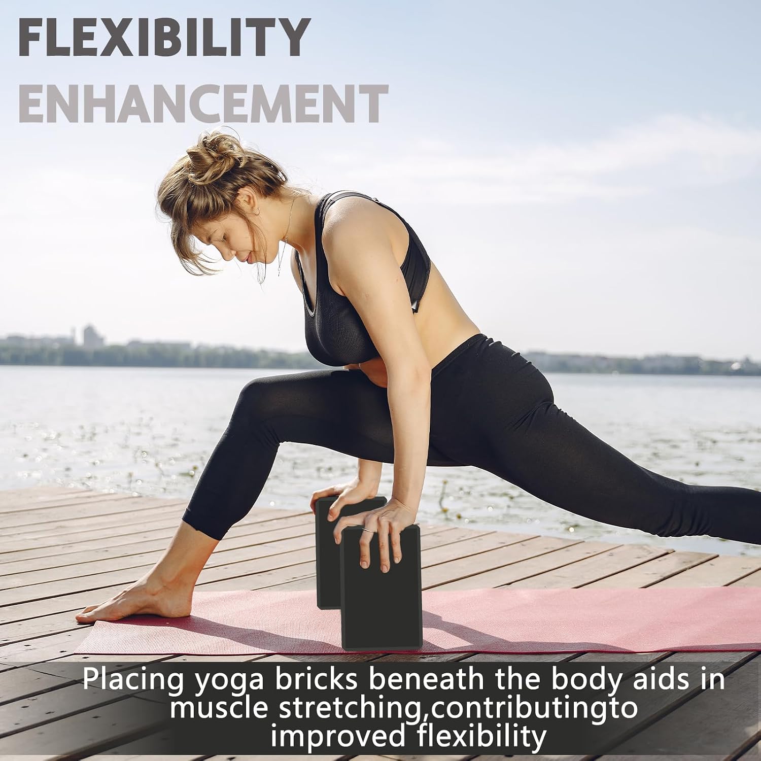 9"x6"x3" Yoga Blocks, Soft Non-Slip Surface Premium Foam Blocks, Supportive, Lightweight, Odor Resistant, Yoga