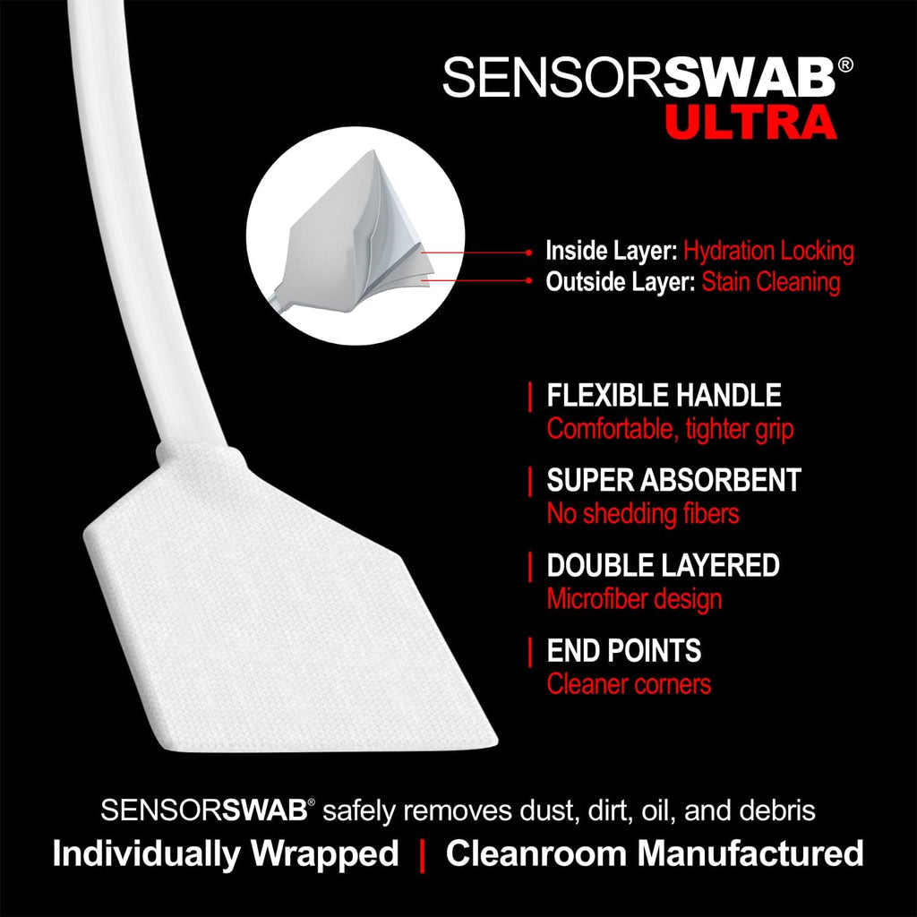 Sensor Cleaning Swab Kit - Aeroclipse Non-Flammable Optic Cleaning Solution (0.5oz/15ml) + Type-3 Sensor Swab Ultra