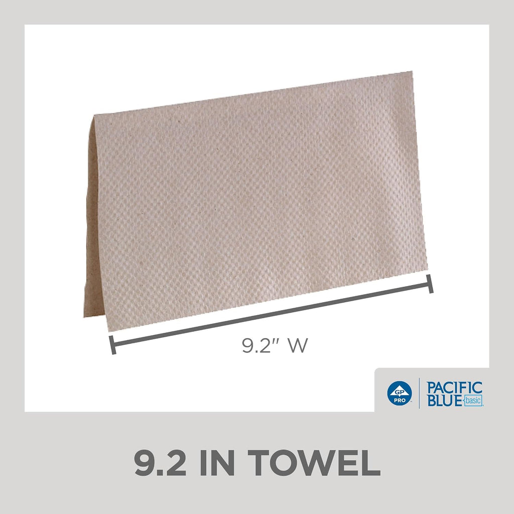 Pacific Blue Basic S-Fold Recycled Paper Towels by GP PRO (Georgia-Pacific), Brown, 23504, 250 Towels Per Pack, 16