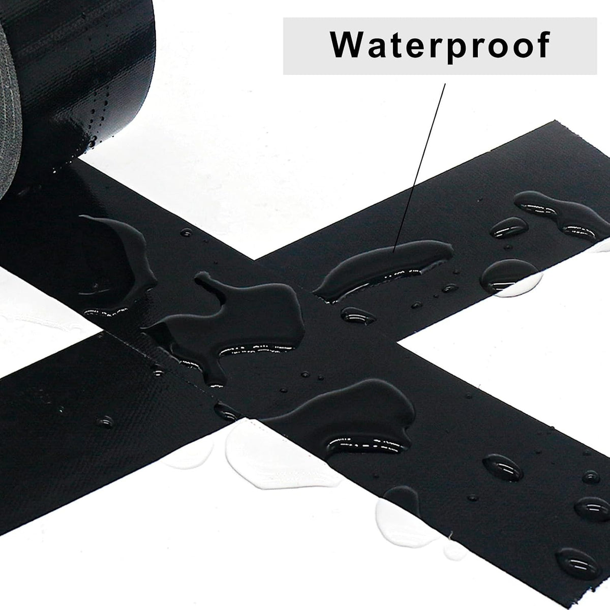 1Pack 4inch Duct Tape Heavy Duty Waterproof Black 9Mil 20Yds