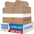 Brown Paper Bags with Handles, Small Gift Bags 5.25x3.75x8, 100 Pack
