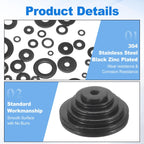 60Pcs M8 304 Stainless Steel Flat Washers ID 8mm, OD 16mm, Thk 1.5mm