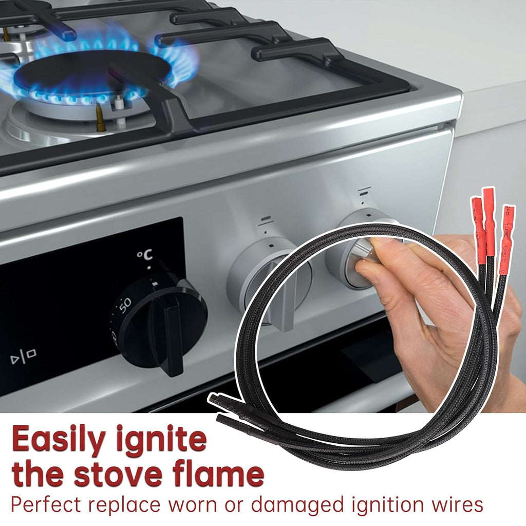 RV Stove Piezo Ignition Wires Replace for Atwood RV Stoves Parts 57553, Fits for Atwood, Wedgewood, Dometic, Suburban, Magic Chef Etc 3 Burner RV Stoves(Ignitor Wires 22” Long 3 Pack)