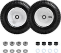 (2 Pack) 13x5.00-6 Pneumatic Tire and Wheel Replacement | 13 Inch Lawn Mower Tire with 3/4" & 5/8" Bushing for Riding