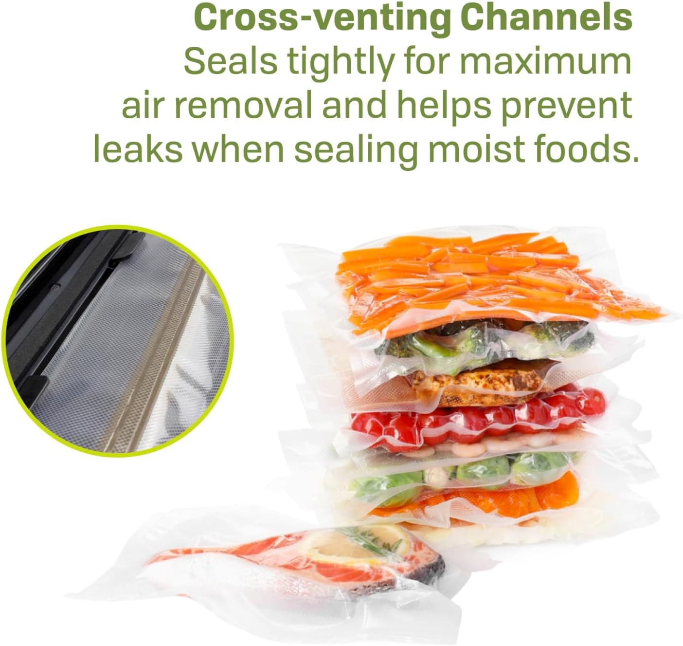 VS-04R Vacuum Sealer Rolls, 11-Inch