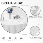 6 Pack White Round Tablecloths 120 Inch for Dining Tables