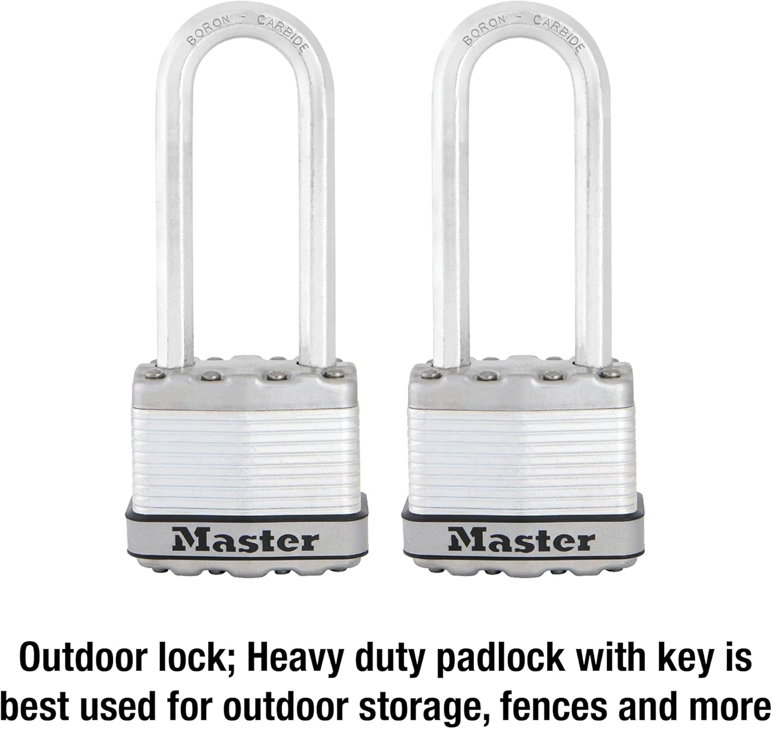 M1XTLJ Magnum Heavy Duty Padlock with Key, 2 Pack Keyed-Alike