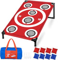 Cornhole Board Set Corn Hole Games for Adults and Kids Beach Lawn | Cornhole Game with 8 Bean Bags,Carrying Case