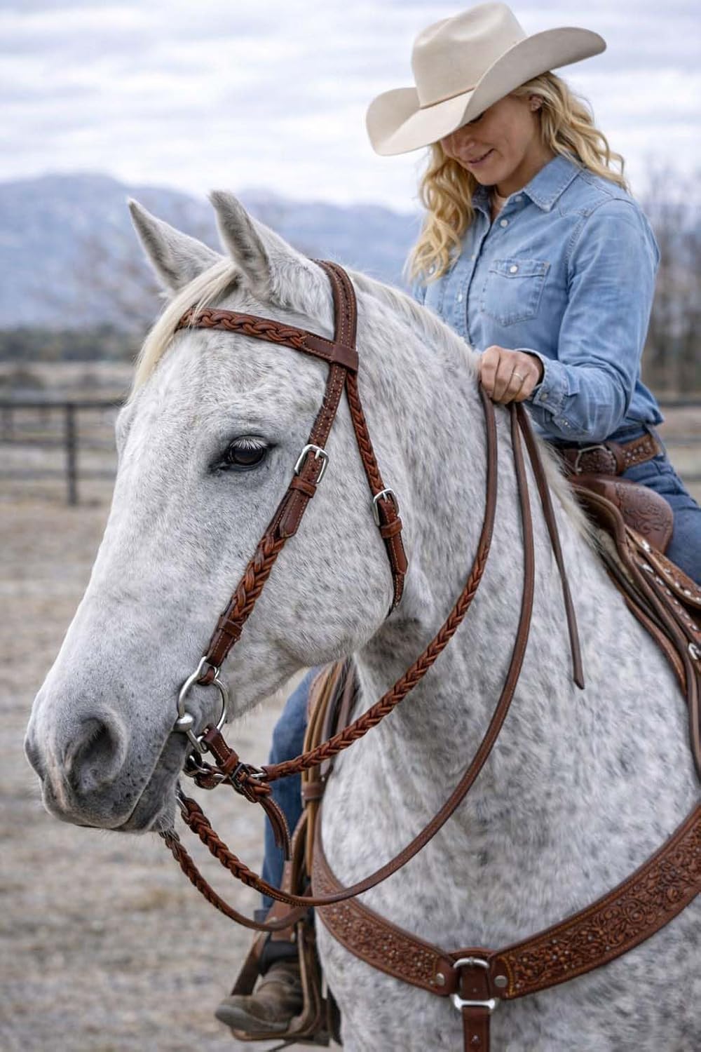 Horse Western Headstall w/Reins 78JHSReins
