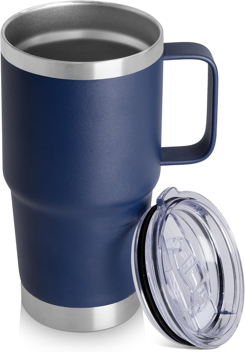 20oz Tumbler with Lid, Stainless Steel Tumbler with Handle, Metal Insulated Travel Coffee Mug with Handle, Double
