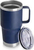 20oz Tumbler with Lid, Stainless Steel Tumbler with Handle, Metal Insulated Travel Coffee Mug with Handle, Double