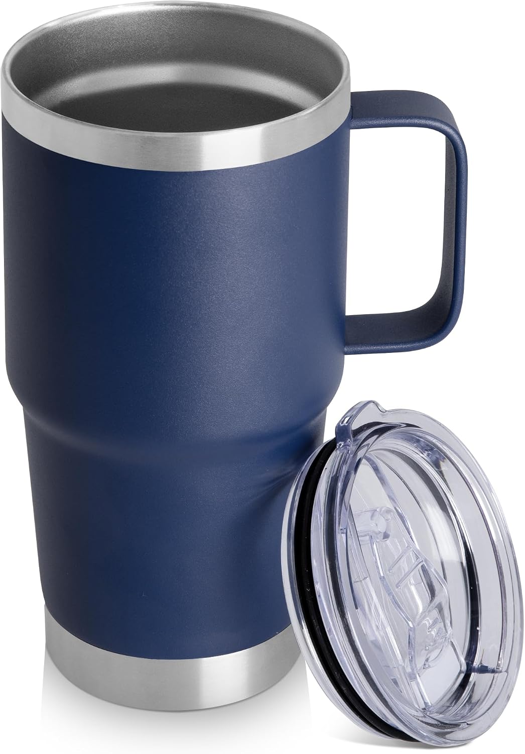 20oz Tumbler with Lid, Stainless Steel Tumbler with Handle, Metal Insulated Travel Coffee Mug with Handle, Double