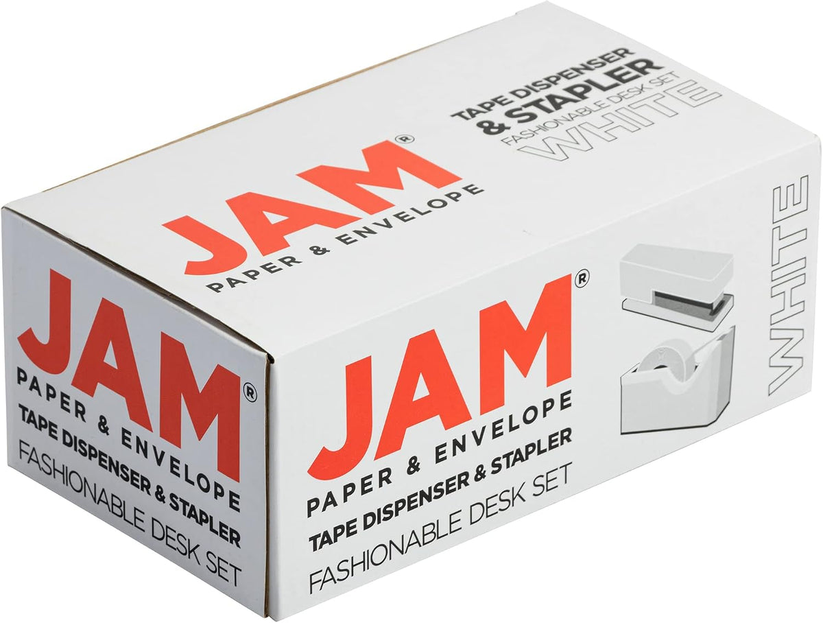Office & Desk Sets - 1 Stapler & 1 Tape Dispenser - White - 2/Pack