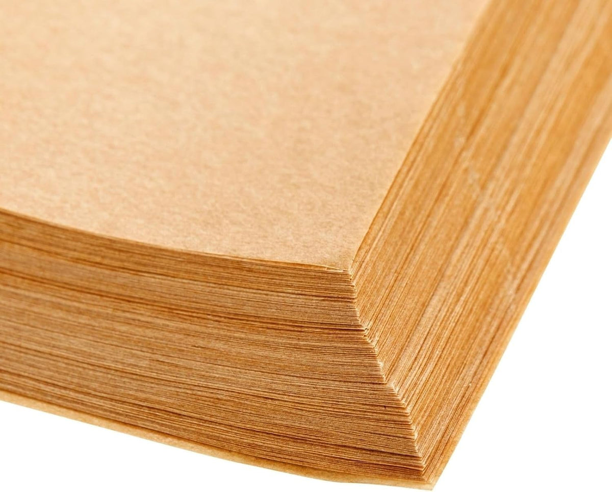 Parchment Paper Sheets - 200 Pack, 12 x 16 in, Unbleached Brown - Nonstick Half Sheet Pan Liners & Parchment Paper